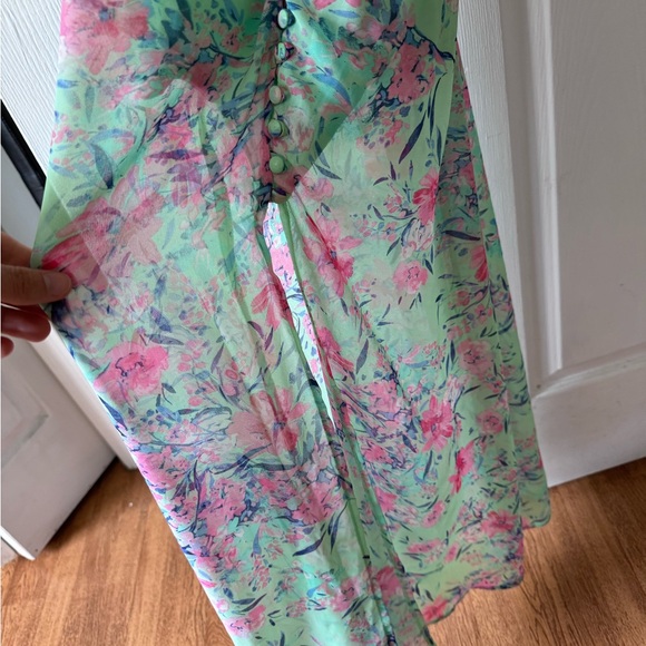 Love Sadie size medium dress. buttons up the front. spaghetti straps. - Picture 4 of 4